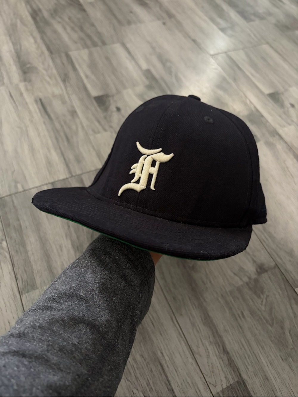Fear of God Essentials x New Era Black Wool Snapback Hat Sz 7 3/8